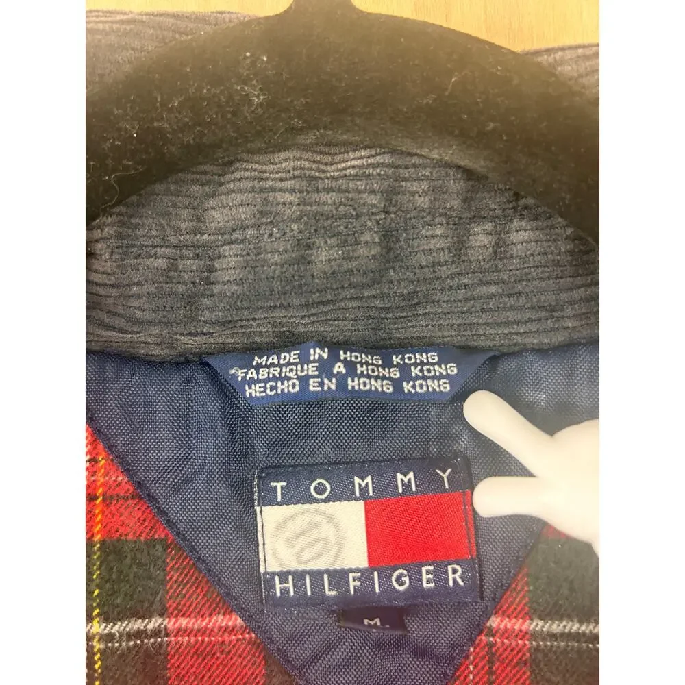 Tommy Hilfiger Vintage Navy Field Jacket Plaid Lined Men’s‎ Medium